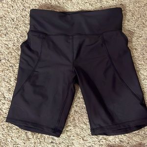 8 inch black athletic bike shorts
